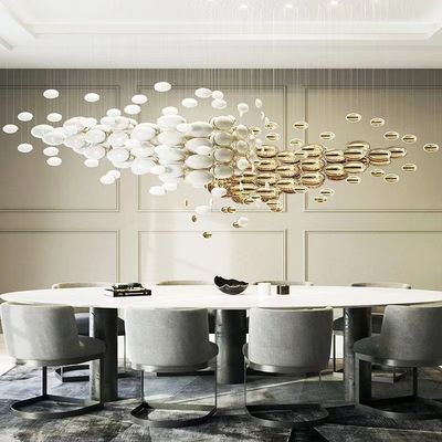 Customized Hotel Lobby Oegg-shaped Art Pendant Lamp Sales Department Sand Table Duplex Building Model Room Club Non-standard Lamps