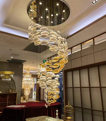 Customized Hotel Lobby Oegg-shaped Art Pendant Lamp Sales Department Sand Table Duplex Building Model Room Club Non-standard Lamps
