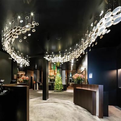 Customized Hotel Lobby Oegg-shaped Art Pendant Lamp Sales Department Sand Table Duplex Building Model Room Club Non-standard Lamps