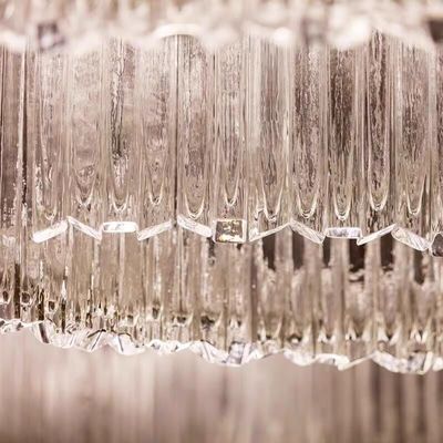 Custom Big Luxury Hotel Project Banquet Hall Restaurant Lobby Crystal Rod Led Ceiling Chandelier