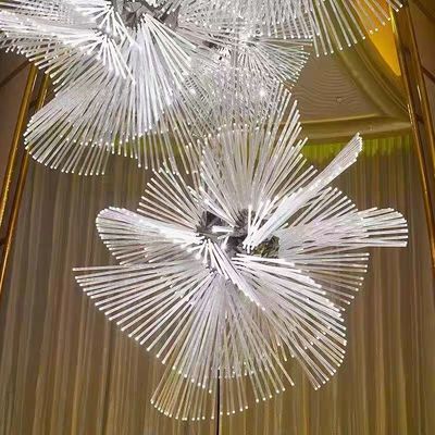 Duplex Villa Banquet Hall Hotel Lobby Dandelion Modeling Lamps Sales Department Hollow Art Non-standard Lamps