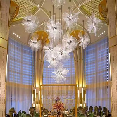 Duplex Villa Banquet Hall Hotel Lobby Dandelion Modeling Lamps Sales Department Hollow Art Non-standard Lamps