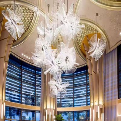 Duplex Villa Banquet Hall Hotel Lobby Dandelion Modeling Lamps Sales Department Hollow Art Non-standard Lamps