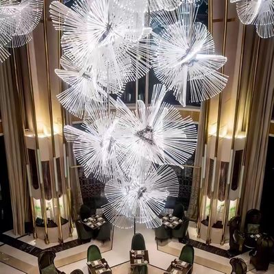 Duplex Villa Banquet Hall Hotel Lobby Dandelion Modeling Lamps Sales Department Hollow Art Non-standard Lamps