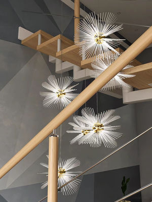 Duplex Villa Banquet Hall Hotel Lobby Dandelion Modeling Lamps Sales Department Hollow Art Non-standard Lamps