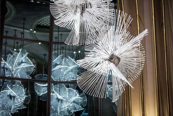 Duplex Villa Banquet Hall Hotel Lobby Dandelion Modeling Lamps Sales Department Hollow Art Non-standard Lamps