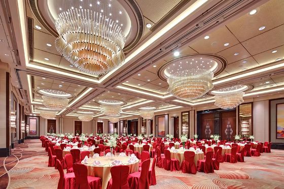 Custom Big Large Hotel Lobby Banquet Hall Murano Glass Pendant Light Modern Luxury Chandeliers For Wedding Hall Decorations