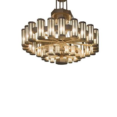 AC 85-265V Voltage Modern Indoor Lighting Large Foyer Chandelier For Chinese Simple Metal Copper Hot Pot Restaurant