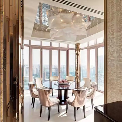 Hotel Villa Shopping Mall Duplex Building Living Room Lamp Switch Control Sand Table Crystal Beads Cloth Hall Chandelier