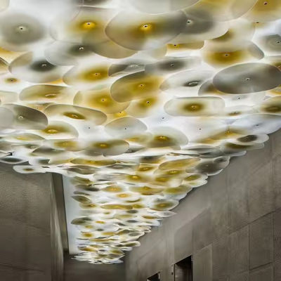 Modern Style Glass Decoration Lighting Hotel Lobby Custom Large Project Indoor LED Hand Blown Glass Art Chandelier