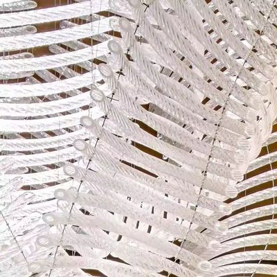 Creative Crystal Light Custom Modern Luxury White Art Ceiling Chandelier For Hotel Lobby With Special Shape And Wide Voltage Range