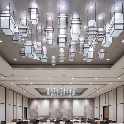 Chinese Style Modern Hotel Shopping Mall Lobby Banquet Hall Decorative Lighting Fixtures With Aluminum Body Material