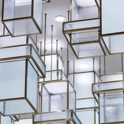 Chinese Style Modern Hotel Shopping Mall Lobby Banquet Hall Decorative Lighting Fixtures With Aluminum Body Material