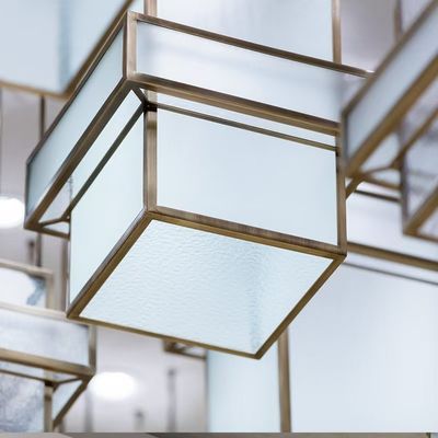 Chinese Style Modern Hotel Shopping Mall Lobby Banquet Hall Decorative Lighting Fixtures With Aluminum Body Material
