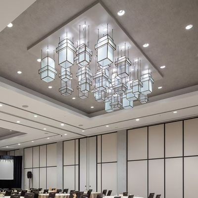 Chinese Style Modern Hotel Shopping Mall Lobby Banquet Hall Decorative Lighting Fixtures With Aluminum Body Material