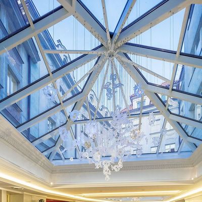 Non-Standard Project Custom Double Hole Glass Maple Leaf Hanging Decoration Hotel Department Hall Large Soft Decoration Art Lighting