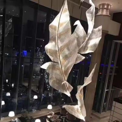 Customised Leaf Shape Pendant Light Creative Personalised Crystal Large Chandelier