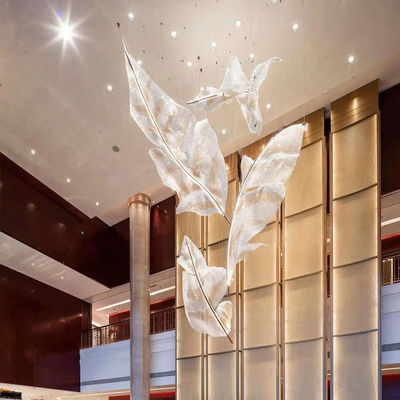 Customised Leaf Shape Pendant Light Creative Personalised Crystal Large Chandelier