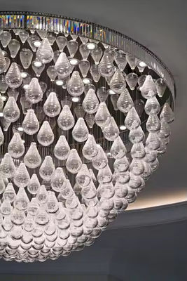 Custom Large Modern Simple Hand Blown Glass Pendant Light Nordic Creative Ceiling Lamp For Hotel Lobby Restaurant