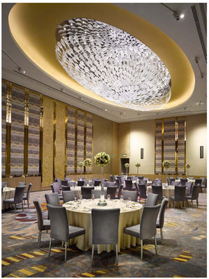 Custom Large Modern Simple Hand Blown Glass Pendant Light Nordic Creative Ceiling Lamp For Hotel Lobby Restaurant
