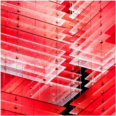 Custom Chinese Restaurant Chandelier Modern Style Creative Acrylic Square Center Rectangular Chandelier