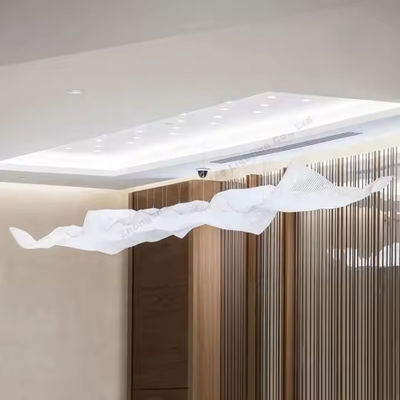 Customized Large-scale Project Modern Luxury Hotel Banquet Hall Lighting Decoration Gold LED Crystal Mesh Chandelier