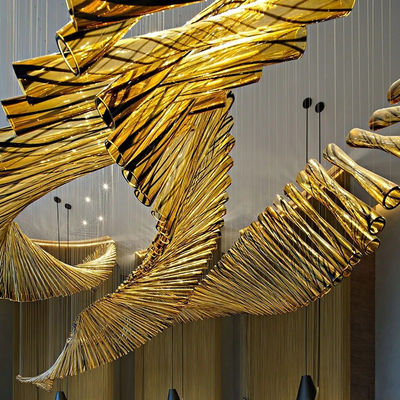 LED Hollow Glass Chandelier For Hotel Villa Market Club Loft And Stairs