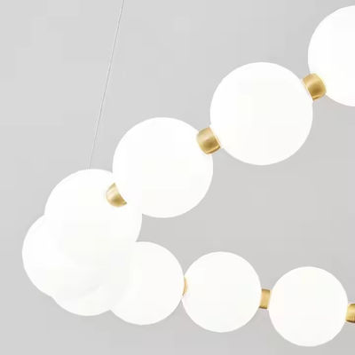 Restaurant Tea Room Ceiling Lamp Modern Simple Style Acrylic Glass Ball Chandelier