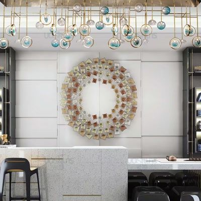 Custom Acrylic Glass Cross Matrix Villas Decorated Hall Atrium Club End Lighting Lamps And Lanterns With Other Control Mode