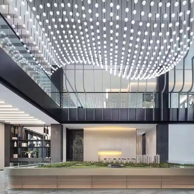 Custom Project Large Indoor Decoration Villa Commercial Mall Hall Hotel Acrylic Led Chandelier