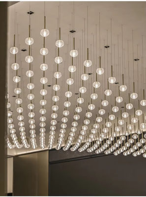 Custom Project Large Indoor Decoration Villa Commercial Mall Hall Hotel Acrylic Led Chandelier
