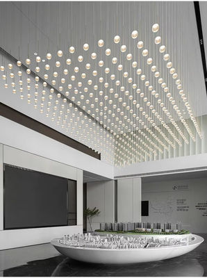 Custom Project Large Indoor Decoration Villa Commercial Mall Hall Hotel Acrylic Led Chandelier