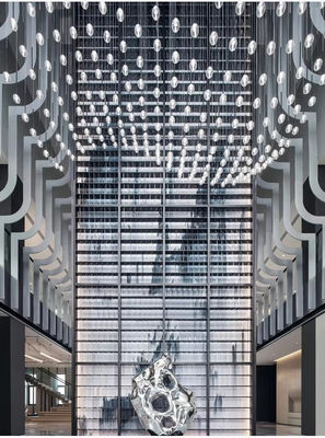 Custom Project Large Indoor Decoration Villa Commercial Mall Hall Hotel Acrylic Led Chandelier