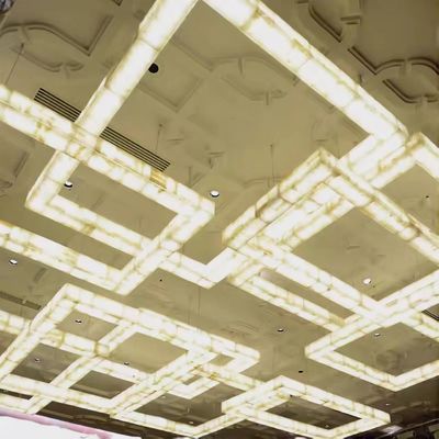 Modern Cloud Stone Large Geometric Art Ceiling Lamp Hotel Hotel Lobby Catering Office Engineering Customized Lighting