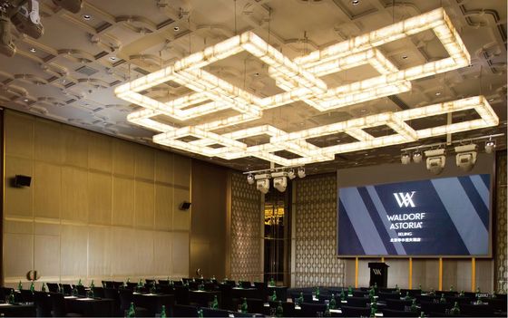 Modern Cloud Stone Large Geometric Art Ceiling Lamp Hotel Hotel Lobby Catering Office Engineering Customized Lighting