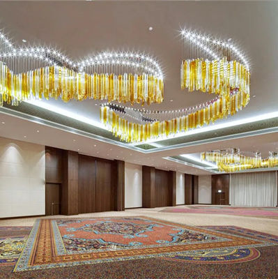 Switch Control Modern Stainless Steel LED Chandelier For Indoor Decor Warm White Ceiling Hanging Professional LED Glass