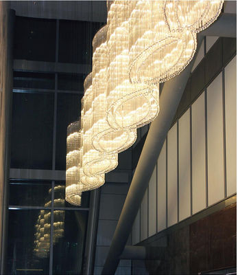 Customized K9 Crystal Chandelier for Hotels Banquet Halls Large Round Oval Shape Flush Mount with Project Installation Service