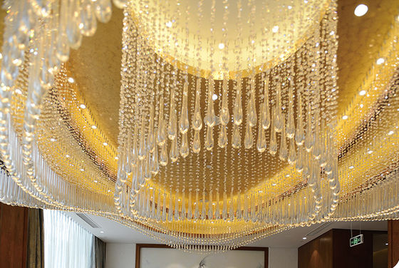 Hotel Wedding Contemporary Indoor Decoration Modern LED Ceiling Hanging Light Villa Hotel Staircase Luxury Crystal Chandelier