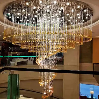 Hotel Wedding Contemporary Indoor Decoration Modern LED Ceiling Hanging Light Villa Hotel Staircase Luxury Crystal Chandelier