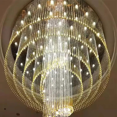 Hotel Wedding Contemporary Indoor Decoration Modern LED Ceiling Hanging Light Villa Hotel Staircase Luxury Crystal Chandelier