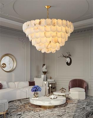 Marble Brass Chandelier Alabaster Chandeliers Lights for Living Room Bedroom Chandelier Luxury