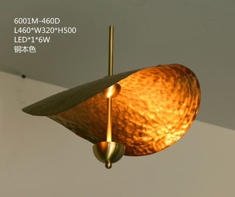 Luxury Modern LED Chandeliers for Home Restaurant All Copper LED Pendant Lamps with Adjustable Height Brass Lotus Leaves Design