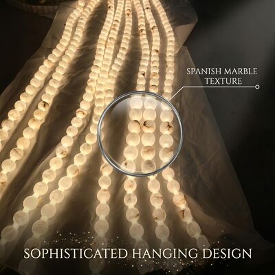Designer Club Crystal Pendant Chandelier Light Custom Marble Hanging Fixture Luxury Lounge Decor