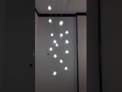 Treppe Lange Glaskugel Hängeleuchte LED Deckenlicht Kreative Heimbeleuchtung Moderne Kronleuchter