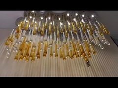 Nordic Duplex Gebäude Licht Luxus Kristall Kreative Wasser Tropfen Kronleuchter