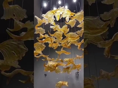 Innendekoration Kronleuchter Hotel Villa Treppe Glas LED Anhängerlicht