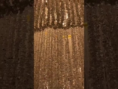 Anhänger Kronleuchter LichterHotel Kronleuchter Luxus-Gold moderner Kristallkreis-Hängeleuchter