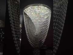 Luxus-Hotel Lobby Dekorativ Gold Große Größe kundenspezifische moderne Led-Decken-Kronleuchter
