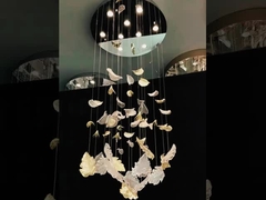 Moderne LED Kristallwelle Große Foyer Kronleuchter Licht Custom OEM ODM
