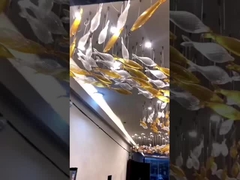 Moderne Villa Wohnung Wohnzimmer Kristall lange Treppe Anhängerlampe Mit Drei Farben Wechsel Li